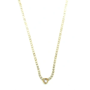 Su Yolu Kalp Kolye - Altın