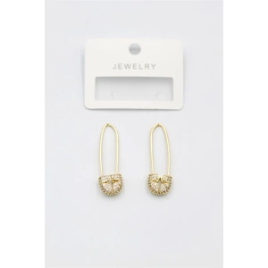 Taşlı Filkete Küpe - Altın