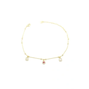 Taşlı Halhal - Altın