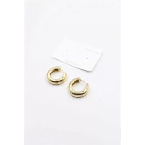 Taşlı Halka Küpe - Altın