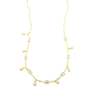 Taşlı Kolye - Altın