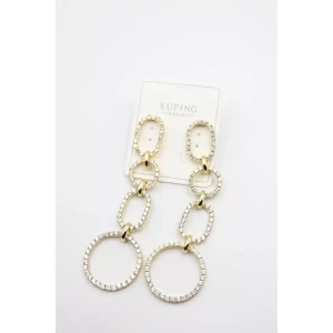 Taşlı Küpe - Altın