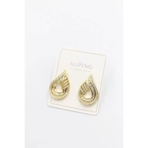 Taşlı Küpe - Altın