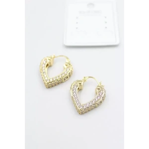 Taşlı Küpe - Altın