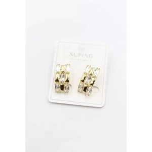 Taşlı Küpe - Altın