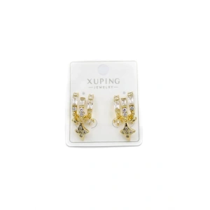 Taşlı Küpe - Altın