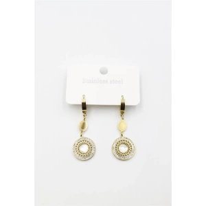 Taşlı Küpe - Altın