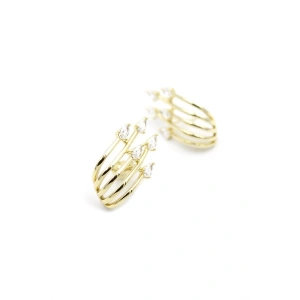 Taşlı Küpe - Altın