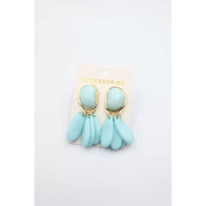 Taşlı Küpe - Turkuaz