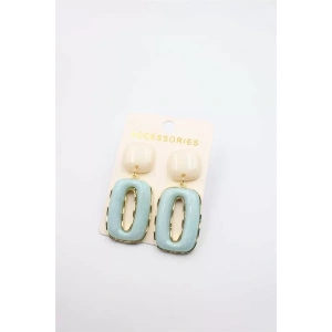 Taşlı Küpe - Turkuaz