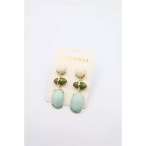 Taşlı Küpe - Yeşil