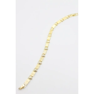 Taşlı Vip Bileklik - Altın