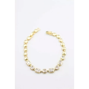 Taşlı Vip Bileklik - Altın