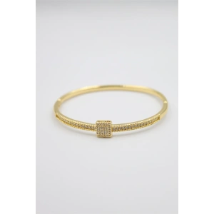 Taşlı Vip Bilezik - Altın