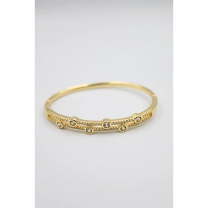 Taşlı Vip Bilezik - Altın