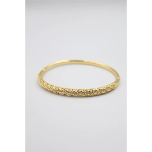 Taşlı Vip Bilezik - Altın