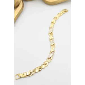 Taşlı Xuping Bileklik - Altın