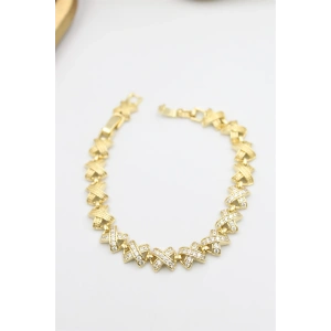 Taşlı Xuping Bileklik - Altın