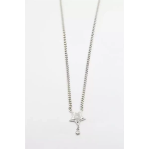 Taşlı Yıldız Vip Kolye - Gümüş