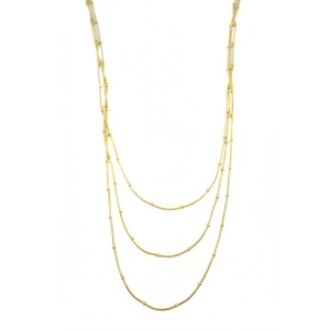 Top Boncuk Zincir Kolye - Altın