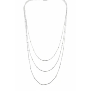 Top Boncuk Zincir Kolye - Gümüş