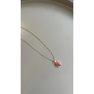 Uğur Böceği Kolye - Kırmızı