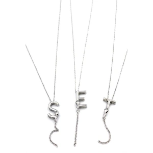 Uzak Şehir Harf Kolye - Gümüş