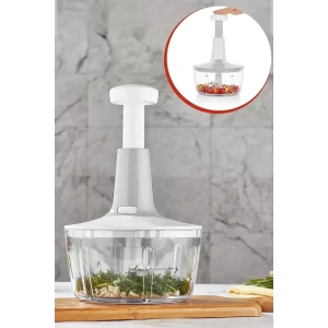 Yakut Üstten Basmalı El Rondo Blender Çelik Bıcaklı Beyaz