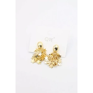 Yıldız Pullu Küpe - Altın