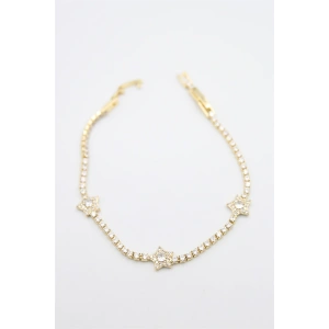 Yıldız Taşlı VİP Bileklik - Altın