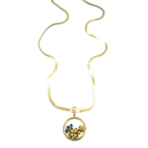 Yoncalı Fanus İtalyan Kolye - Altın