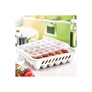 Yumurta Kapalı Saklama Kabı 24lü Beyaz