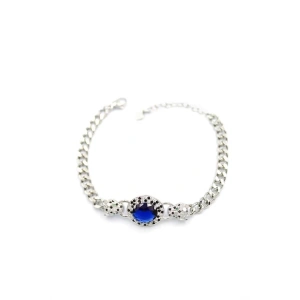 Zirkon Taşlı Leopar Bileklik - Gümüş