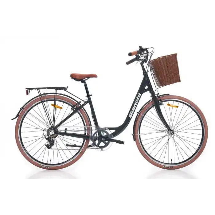 BIANCHI C281 KADIN ŞEHİR BİSİKLETİ 380H V 28 JANT 7 VİTES BLACK GREY GLOSSY