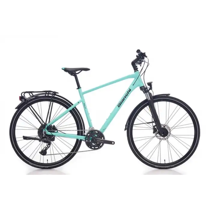 BIANCHI NEWTOURER CUES ERKEK ŞEHİR BİSİKLETİ 470H HD 28 JANT 20 VİTES ATD500 CELESTE MAT GRAPHITE GLOSS