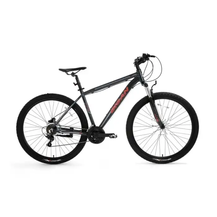 BİSAN ATLAS ERKEK DAĞ BİSİKLETİ 43CM V 26 JANT 21 VİTES PARLAK GRİ KIRMIZI