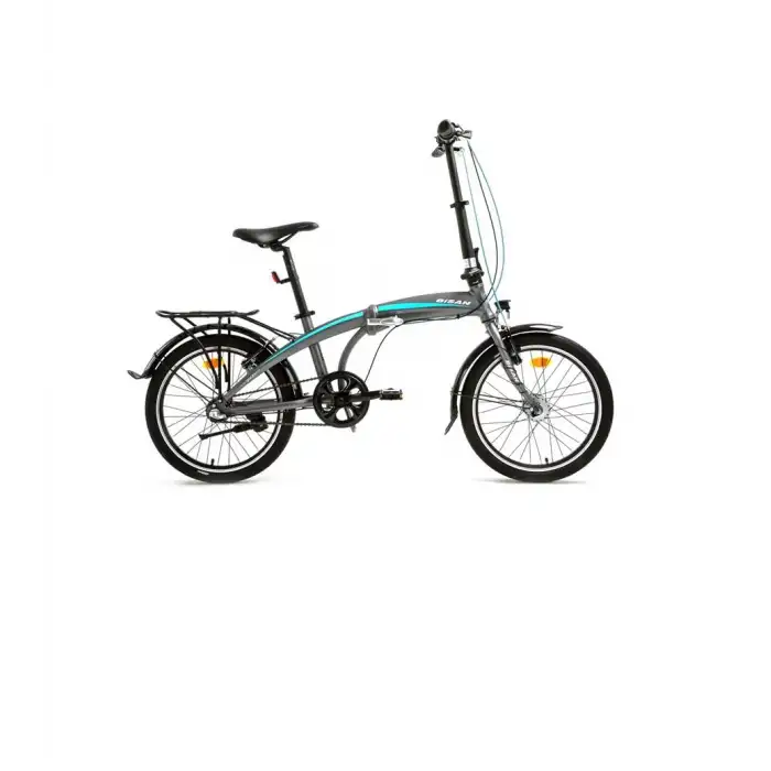 BİSAN FX 3500-NX3 KATLANIR BİSİKLET 32CM V 20 JANT NEX.3 VİTES METALİK GRİ MAVİ