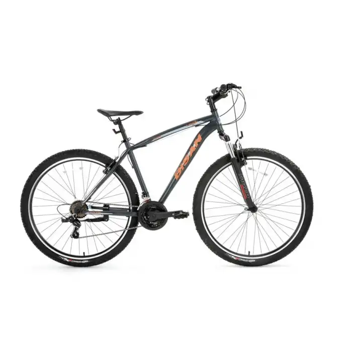 BİSAN LEON ERKEK DAĞ BİSİKLETİ 46CM V 26 JANT 21 VİTES MAT GRİ TURUNCU