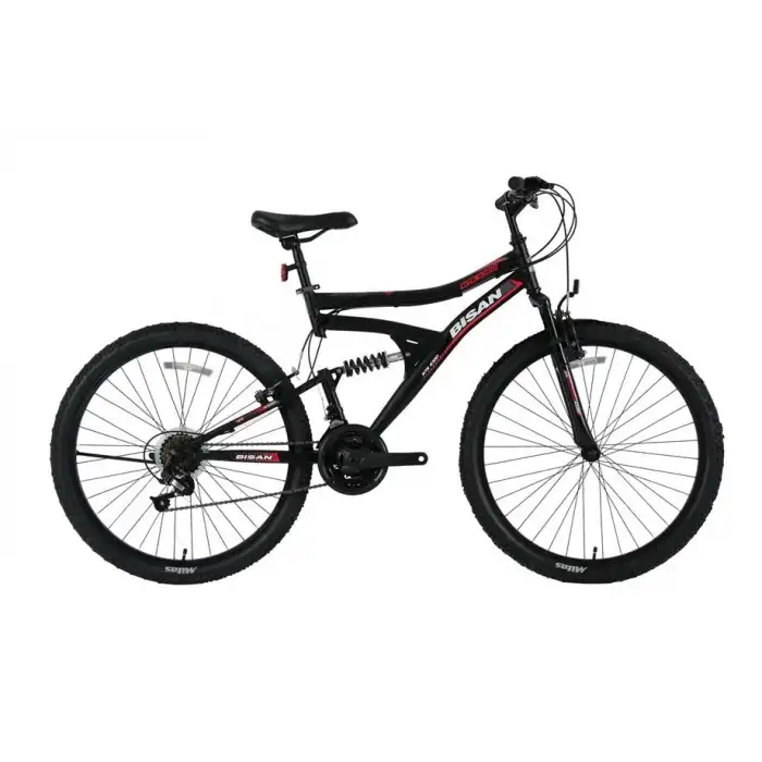 BİSAN MTS 4300 AMS.ERKEK DAĞ BİSİKLETİ 40CM V 24 JANT 21 VİTES MAT SİYAH KIRMIZI