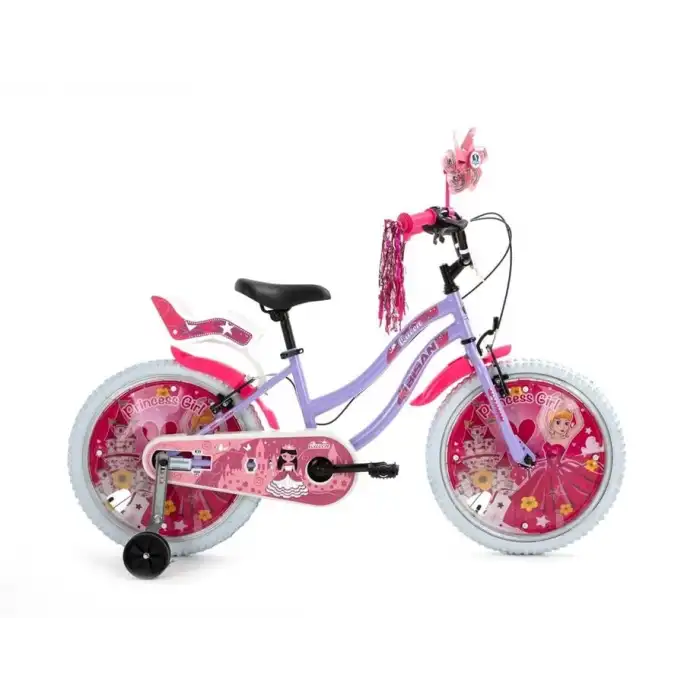 BİSAN QUEEN KIZ ÇOCUK BİSİKLETİ 30CM V 20 JANT METALİK LİLA PEMBE