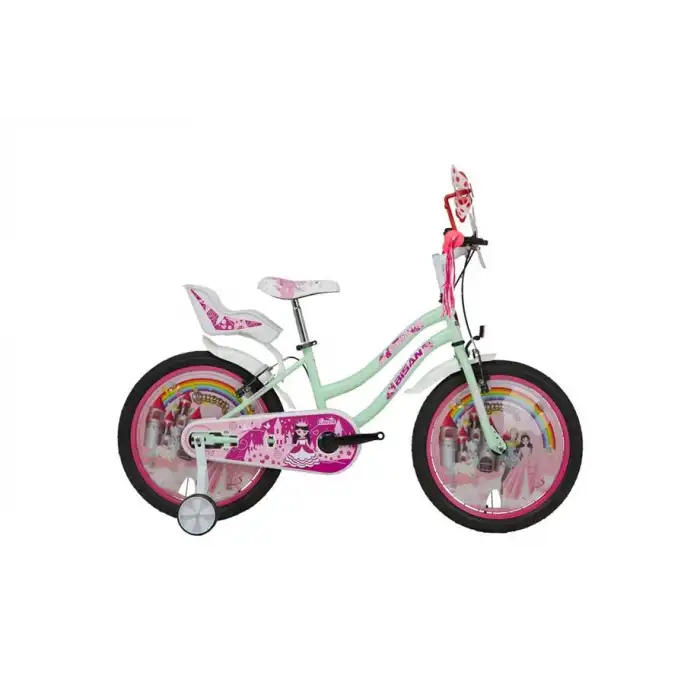 BİSAN QUEEN KIZ ÇOCUK BİSİKLETİ 30CM V 20 JANT MİNT YEŞİL PEMBE