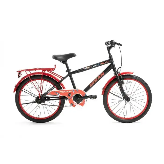 BİSAN ROCKET ERKEK ÇOCUK BİSİKLETİ 30CM V 20 JANT MAT SİYAH KIRMIZI