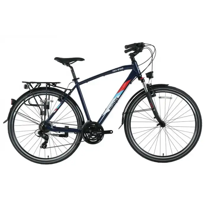 BİSAN TRX 8100 CITY ERKEK ŞEHİR BİSİKLETİ 50CM V 28 JANT 21 VİTES LACİVERT YEŞİL BEYAZ