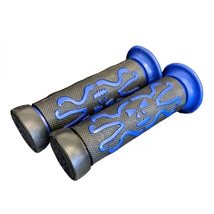 BİSİKLET ELCİK BMX KAUÇUK 120MM ÇİFT SİYAH MAVİ