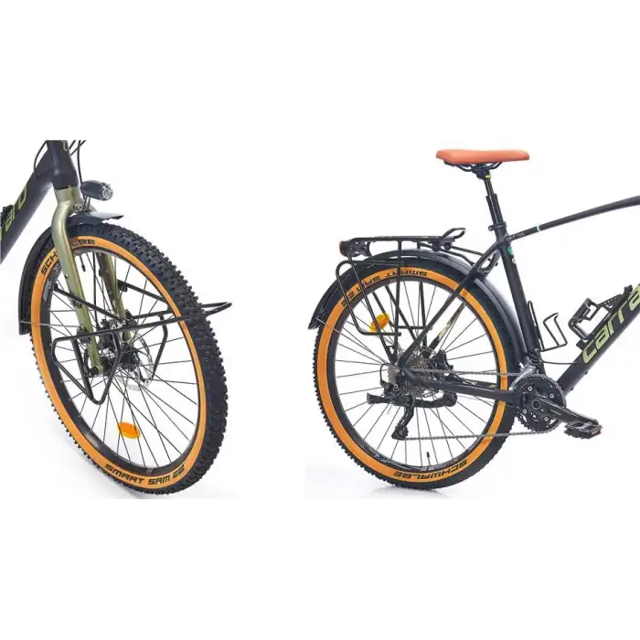 CARRARO CR-T TRAIL ERKEK ŞEHİR BİSİKLETİ 520H HD 27.5 JANT 30 VİTES MAT SİYAH YEŞİL KAMUFLAJ