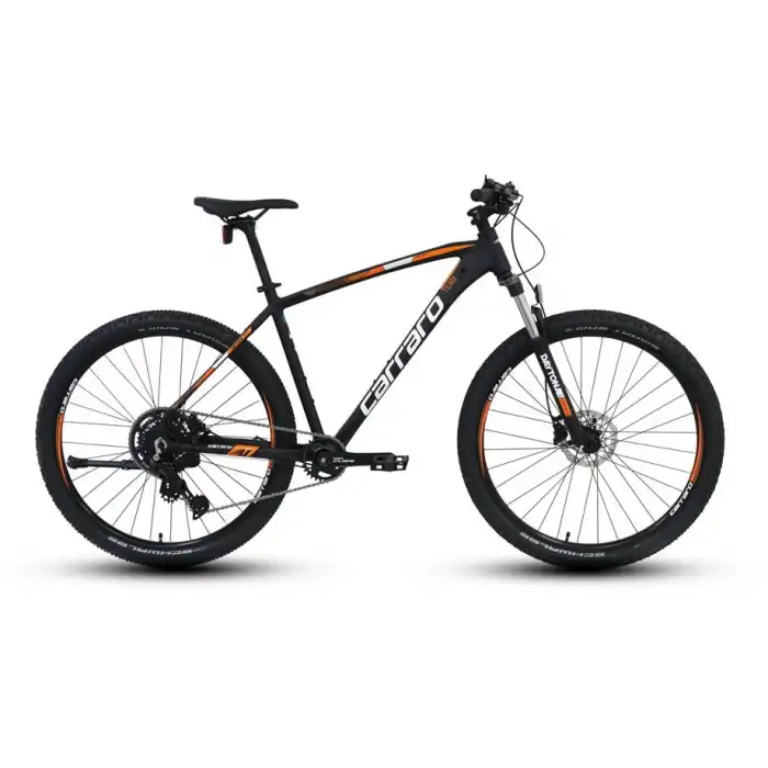 CARRARO DAYTONA 709 ERKEK DAĞ BİSİKLETİ 440H HD 27.5 JANT 9 VİTES MAT SİYAH BEYAZ TURUNCU