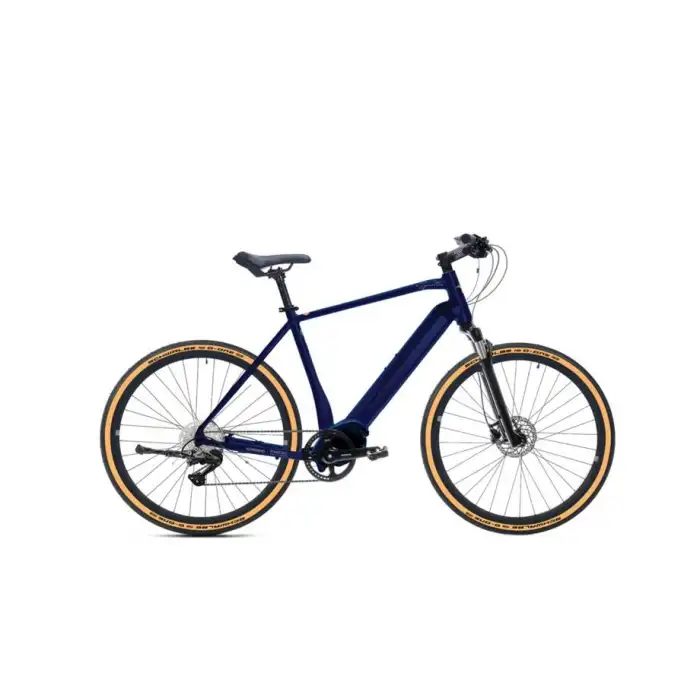 CARRARO e-SPORTIVE X ERKEK ŞEHİR BİSİKLETİ 520H HD 28 JANT 10 VİTES LACİVERT AÇIK TURUNCU GÜMÜŞ