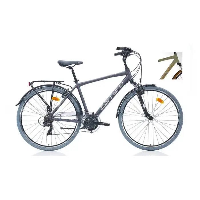 CARRARO ELITE 704 ERKEK ŞEHİR BİSİKLETİ 480H V 28 JANT 21 VİTES MAT METALİK-AÇIK YEŞİL-KAHVE-BAKIR