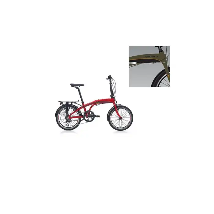 CARRARO FLEXI 108 V KATLANIR BİSİKLET 285H 20 JANT 8 VİTES MAT HAKİ SİYAH TURUNCU