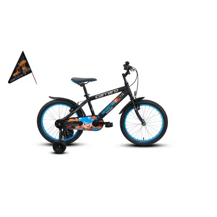 CARRARO MONSTER ERKEK ÇOCUK BİSİKLETİ 210H V 12 JANT MAT SİYAH GRİ MAVİ